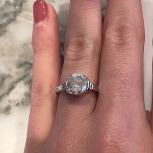 Sterling silver white topaz ring